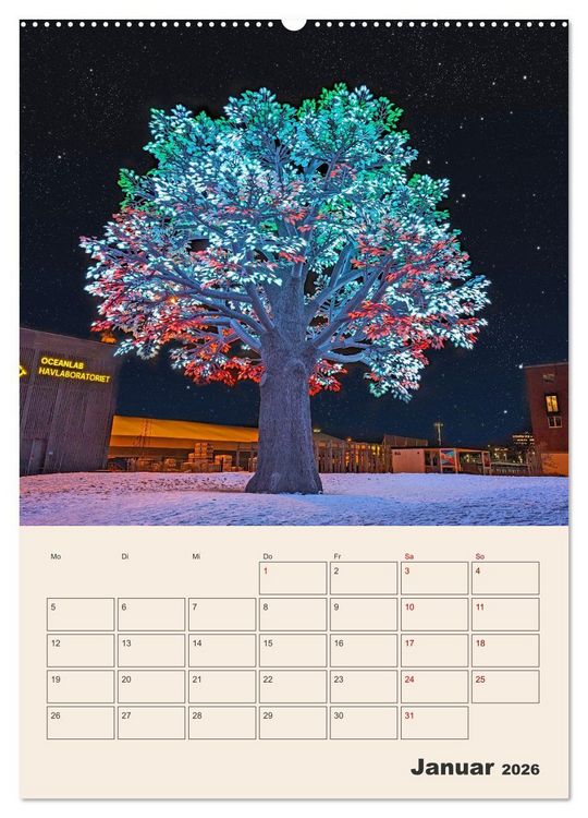 Produktbild: Winterliches Oslo - Terminplaner (hochwertiger Premium Wandkalender 2026 DIN A2 hoch), Kunstdruck in Hochglanz