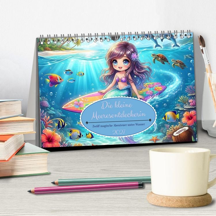 Produktbild: Die kleine Meeresentdeckerin (Tischkalender 2027 DIN A5 quer), CALVENDO Monatskalender