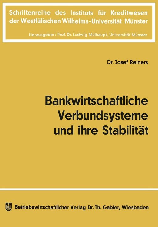 Produktbild: Bankwirtschaftliche Verbundsysteme und ihre Stabilit&auml;t