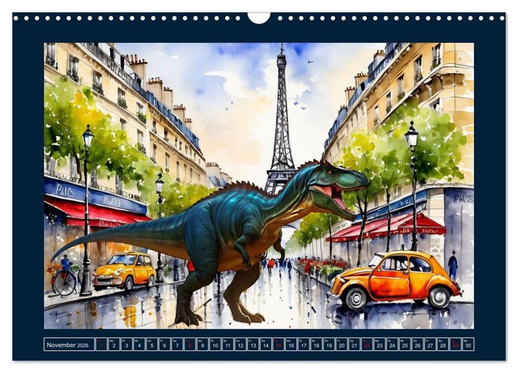Produktbild: Dinosaurier erobern die Welt zur&uuml;ck (Wandkalender 2026 DIN A3 quer), CALVENDO Monatskalender