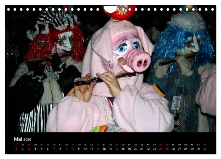 Produktbild: Basler Fasnacht - die drey scheenschte D&auml;&auml;g (Wandkalender 2026 DIN A4 quer), CALVENDO Monatskalender