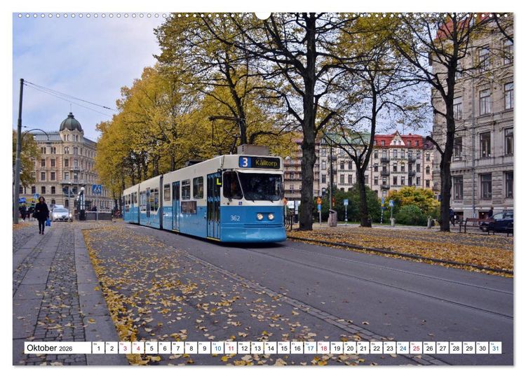 Produktbild: Die G&ouml;teborger Stra&szlig;enbahn (Wandkalender 2026 DIN A2 quer), CALVENDO Monatskalender
