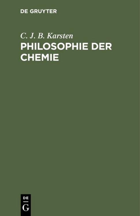 Produktbild: Philosophie der Chemie