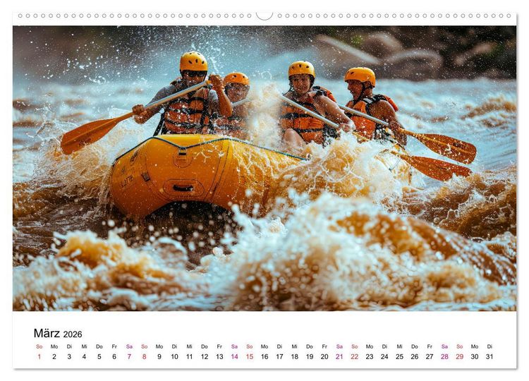 Produktbild: Rafting f&uuml;r Mutige (Wandkalender 2026 DIN A2 quer), CALVENDO Monatskalender