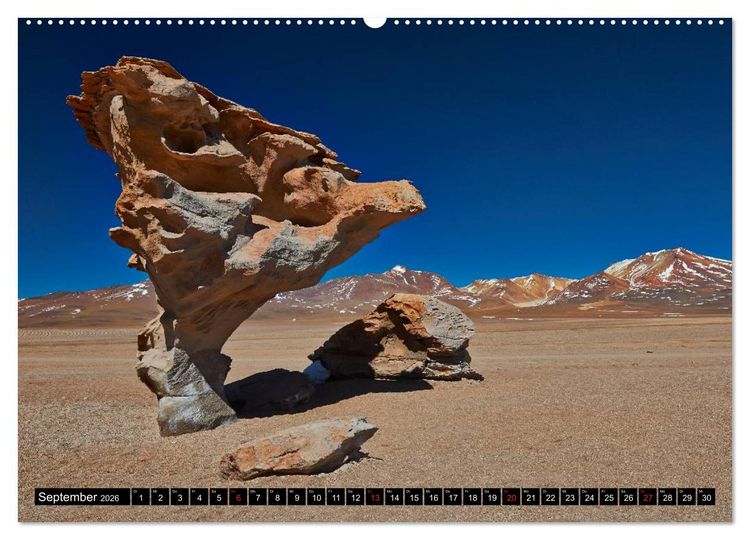 Produktbild: Bolivien Andenlandschaften (hochwertiger Premium Wandkalender 2026 DIN A2 quer), Kunstdruck in Hochglanz