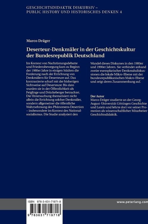 Produktbild: Deserteur-Denkmaeler in der Geschichtskultur der Bundesrepublik Deutschland