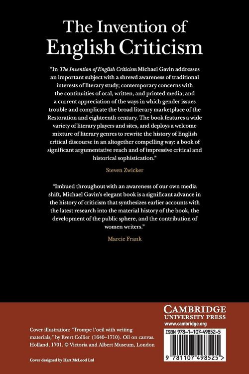 Produktbild: The Invention of English Criticism