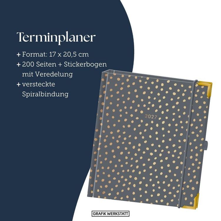 Produktbild: Terminplaner A5 Premium 2027 Dunkelgrau