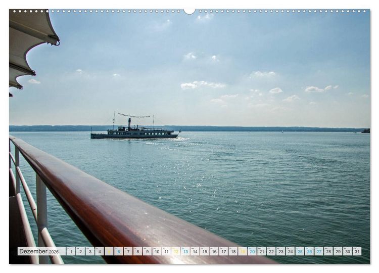 Produktbild: Vom Schiff aus gesehen - Mit dem Dampfer auf dem Ammersee (hochwertiger Premium Wandkalender 2026 DIN A2 quer), Kunstdruck in Hochglanz