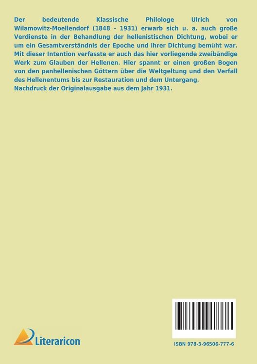 Produktbild: Der Glaube der Hellenen