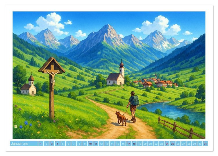 Produktbild: Wo Heidi gern gewesen w&auml;re (Tischkalender 2026 DIN A5 quer), CALVENDO Monatskalender