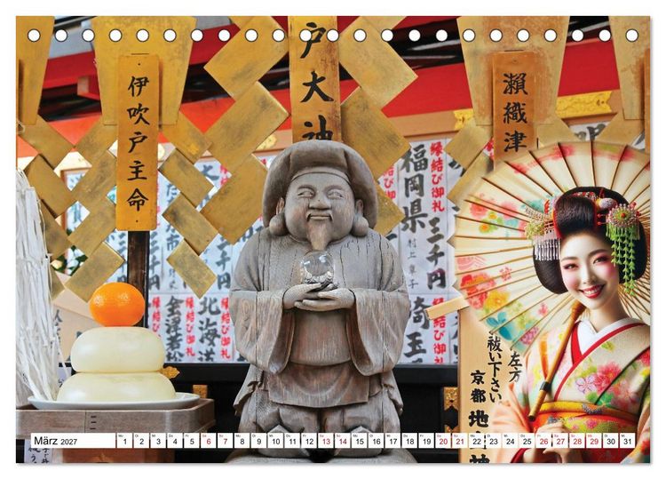 Produktbild: Farbenfrohes Japan (Tischkalender 2027 DIN A5 quer), CALVENDO Monatskalender