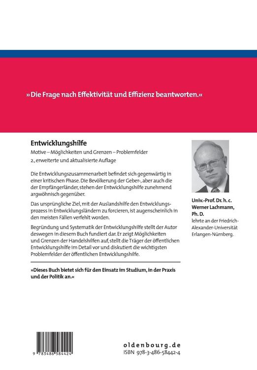 Produktbild: Werner Lachmann: Entwicklungspolitik / Entwicklungshilfe