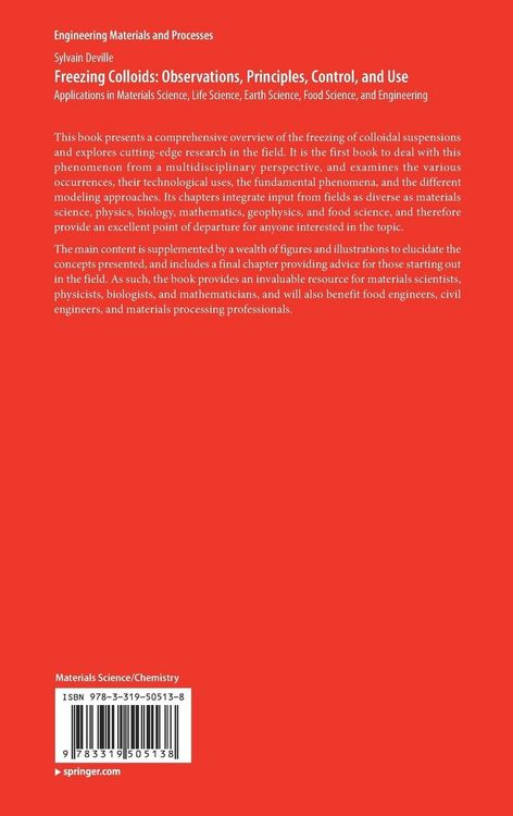 Produktbild: Freezing Colloids: Observations, Principles, Control, and Use