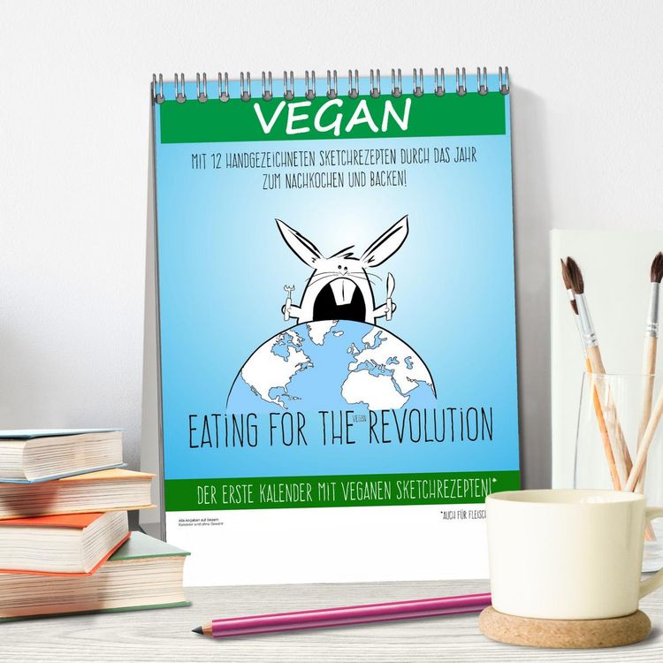 Produktbild: Vegankalender (Tischkalender 2026 DIN A5 hoch), CALVENDO Monatskalender