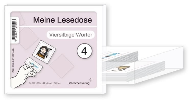 Produktbild: Meine Lesedose 4 - viersilbige W&ouml;rter - Jetzt neu mit Etikett zum Beschriften