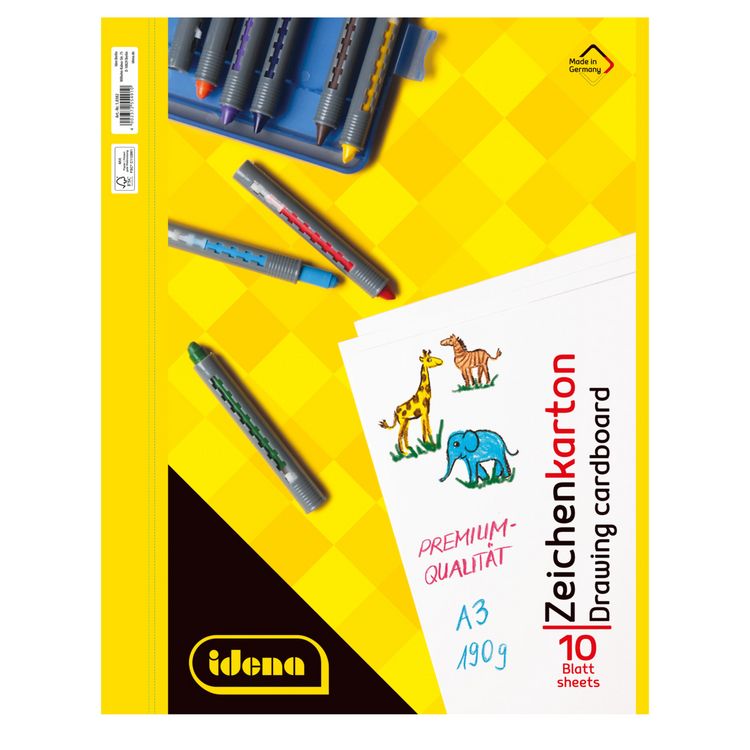 Produktbild: Idena Bundle Zeichenbl&ouml;cke 10 Blatt 190g/m&sup2; DIN A3, 3er Pack