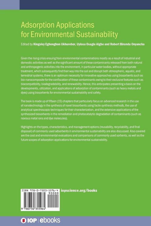 Produktbild: Adsorption Applications for Environmental Sustainability