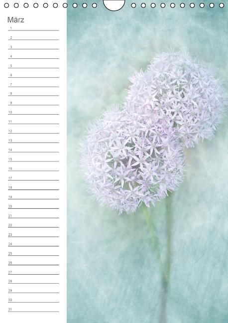 Produktbild: Zarte Bl&uuml;ten / Geburtstagskalender (Wandkalender immerw&auml;hrend DIN A4 hoch)