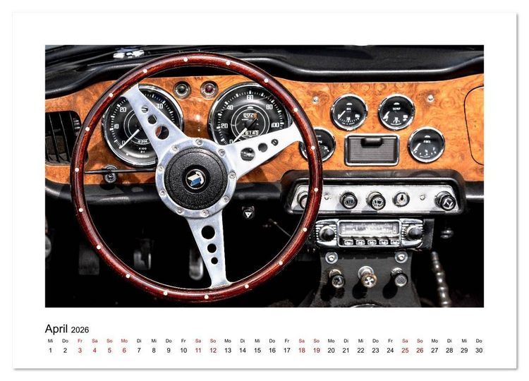 Produktbild: Oldtimer - Cockpits vergangener Zeiten (Wandkalender 2026 DIN A3 quer), CALVENDO Monatskalender