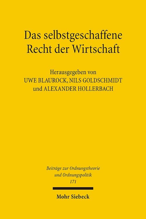 Produktbild: Das selbstgeschaffene Recht der Wirtschaft