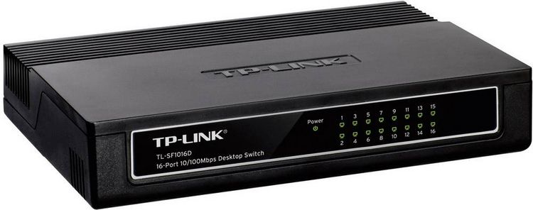 Produktbild: TP-LINK TL-SF1016D TL-SF1016D Netzwerk Switch 16 Port 100MBit/s