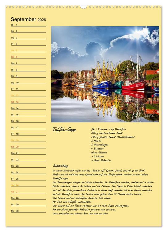 Produktbild: Ostfriesland - Appetit auf mehr / Geburtstagskalender (Wandkalender 2026 DIN A2 hoch), CALVENDO Monatskalender
