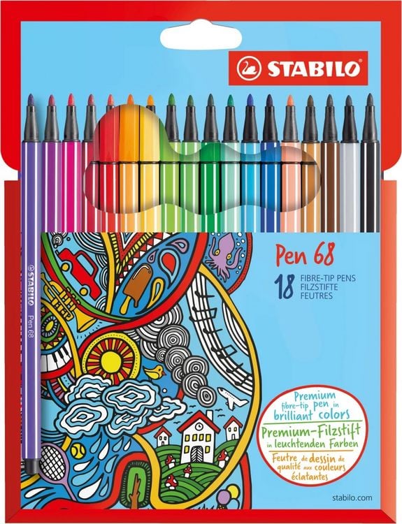 Bild vom Artikel STABILO Filzstifte Pen 68 18er Set vom Autor 