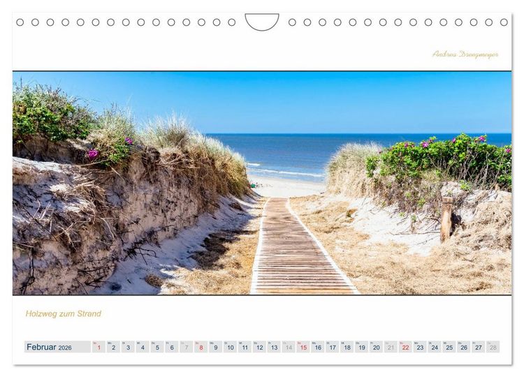 Produktbild: PANORAMA - Ostfriesische Inseln (Wandkalender 2026 DIN A4 quer), CALVENDO Monatskalender
