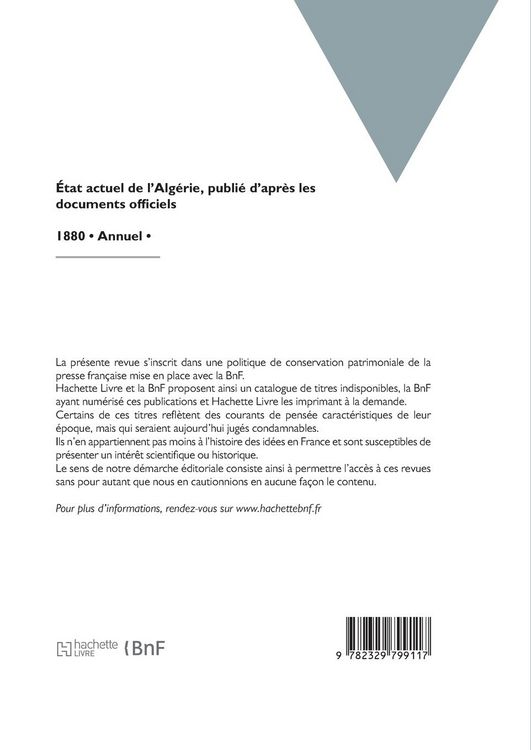 Produktbild: &Eacute;tat actuel de l'Alg&eacute;rie, publi&eacute; d'apr&egrave;s les documents officiels