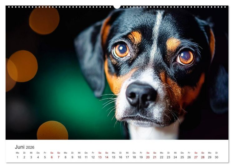 Produktbild: Wundert&uuml;te auf vier Pfoten - Mischlingshunde mit Charme (Wandkalender 2026 DIN A2 quer), CALVENDO Monatskalender