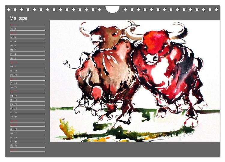 Produktbild: Sternbild Stier (Wandkalender 2026 DIN A4 quer), CALVENDO Monatskalender