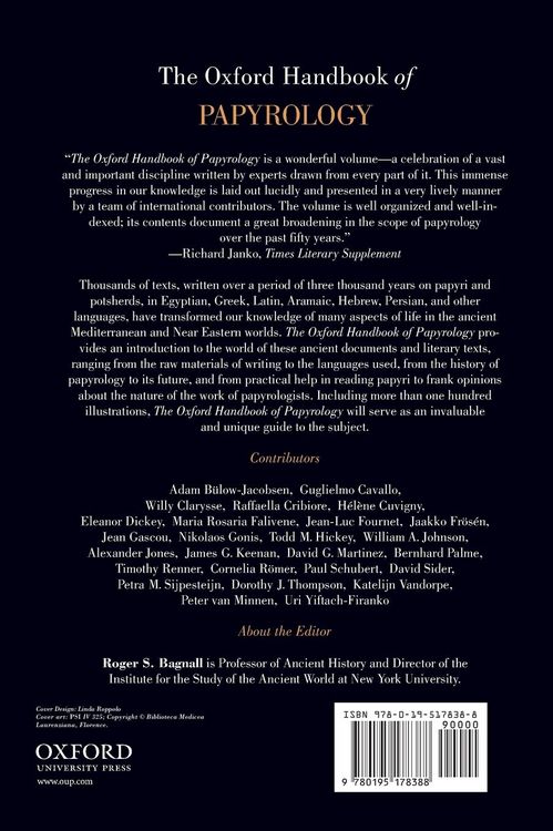Produktbild: OXF HANDB OF PAPYROLOGY OHBK C