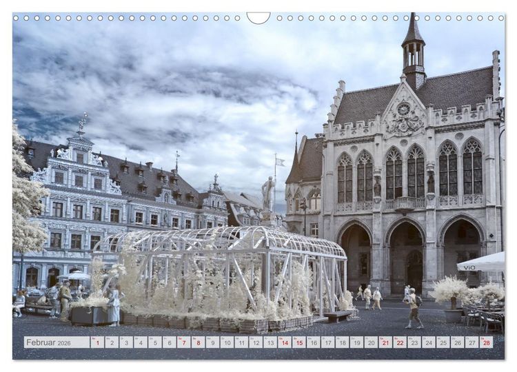 Produktbild: Erfurt - Infrarotfotografien von Kurt Lochte (Wandkalender 2026 DIN A3 quer), CALVENDO Monatskalender
