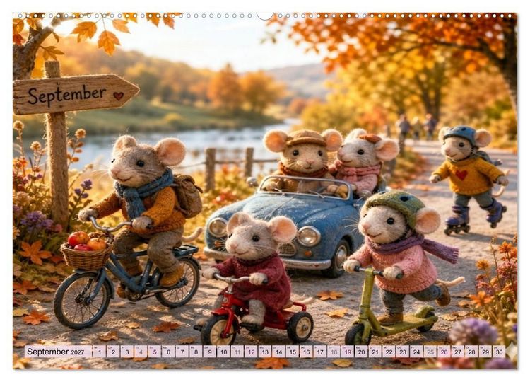 Produktbild: M&auml;usli Kalender (Wandkalender 2027 DIN A2 quer), CALVENDO Monatskalender