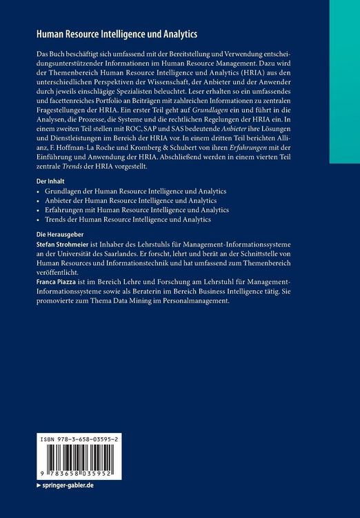 Produktbild: Human Resource Intelligence und Analytics