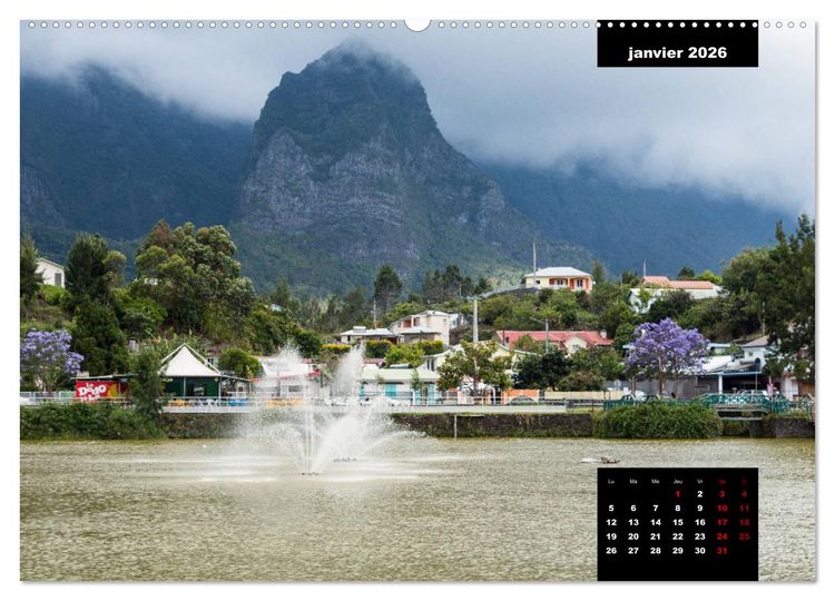 Produktbild: Paysages de l'&icirc;le de La R&eacute;union (Calendrier mural 2026 DIN A2 vertical) calendrier de bureau