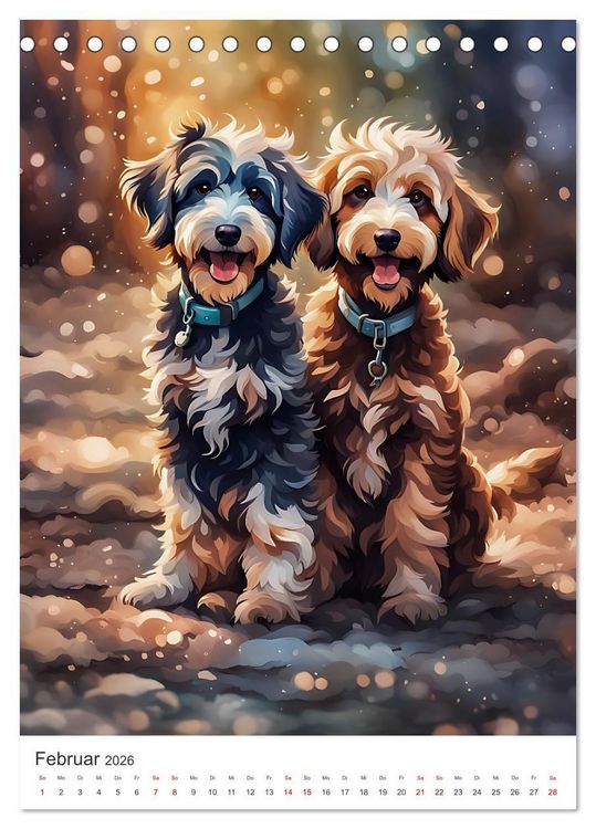 Produktbild: Der Aussiedoodle - Lebensfreude pur (Tischkalender 2026 DIN A5 hoch), CALVENDO Monatskalender
