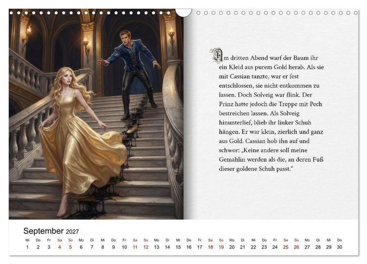 Produktbild: Grimms Hausm&auml;rchen Aschenputtel (Wandkalender 2027 DIN A3 quer), CALVENDO Monatskalender