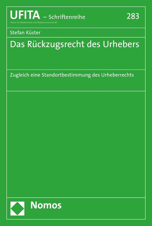 Produktbild: Das R&uuml;ckzugsrecht des Urhebers