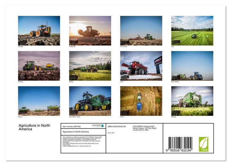Produktbild: Agriculture in North America (Wall Calendar 2026 DIN A4 landscape), CALVENDO 12 Month Wall Calendar