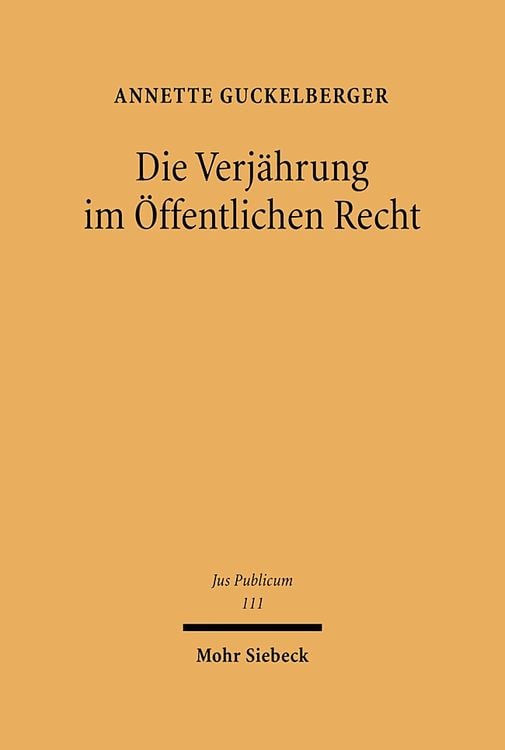Produktbild: Die Verjährung im Öffentlichen Recht