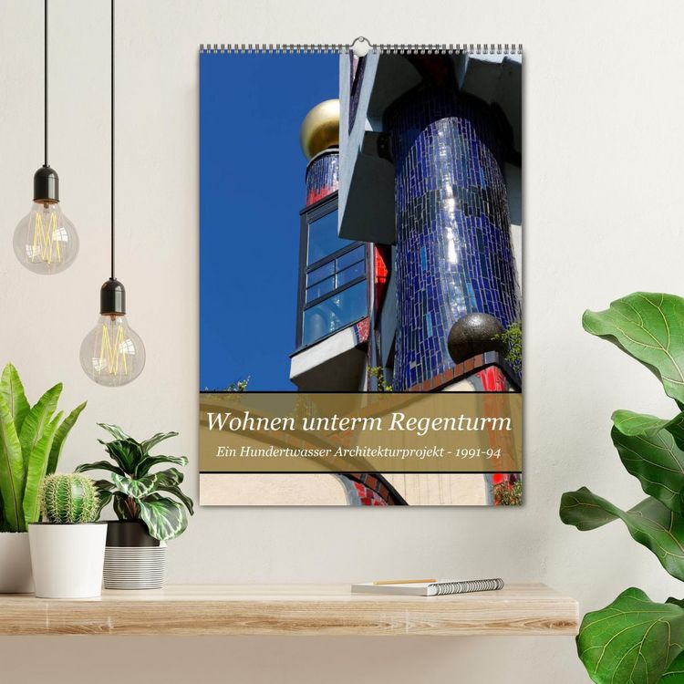Produktbild: Wohnen unterm Regenturm - Ein Hundertwasser Architekturprojekt, 1991-94 (Wandkalender 2026 DIN A2 hoch), CALVENDO Monatskalender