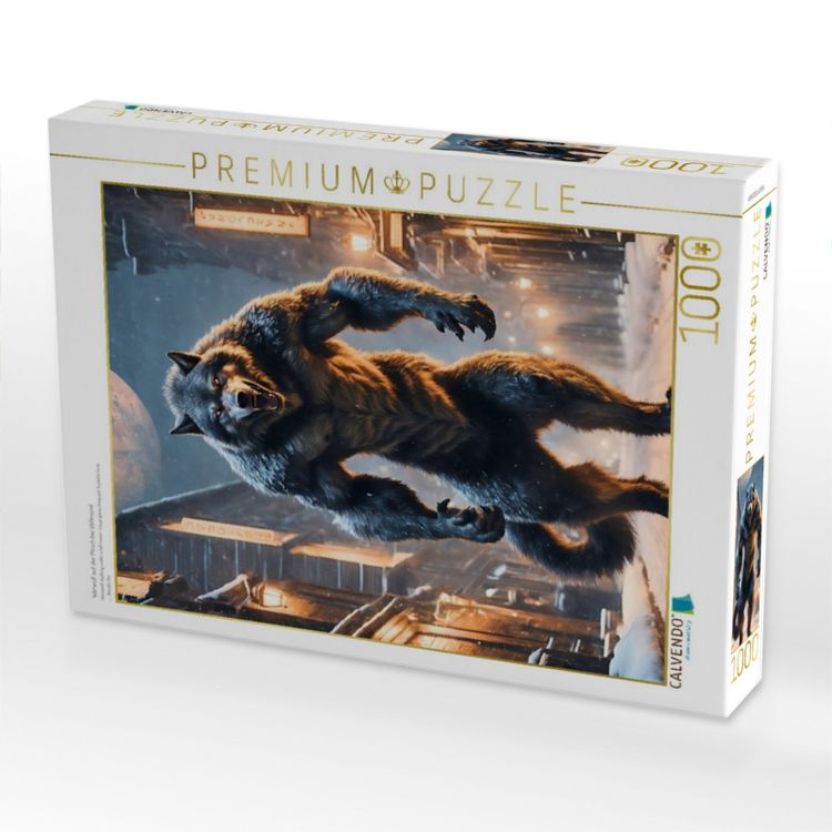 Produktbild: CALVENDO Puzzle Werwolf auf der Pirsch bei Vollmond | 1000 Teile Lege-Gr&ouml;&szlig;e 64x48cm Foto-Puzzle f&uuml;r gl&uuml;ckliche Stunden