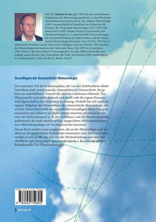 Produktbild: Grundlagen der Grenzschicht-Meteorologie