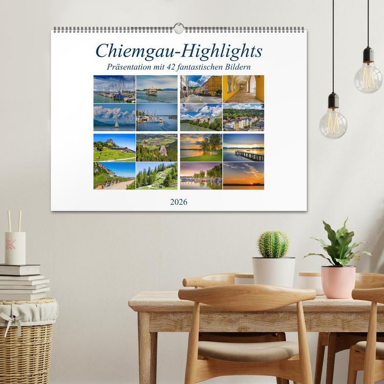Produktbild: Chiemgau-Highlights (Wandkalender 2026 DIN A2 quer), CALVENDO Monatskalender