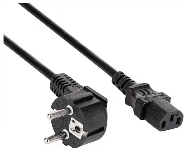 Produktbild: Akyga Strom Anschlusskabel [1x Schutzkontakt-Stecker - 1x Kaltger&auml;te-Buchse C13] 10m Schwarz