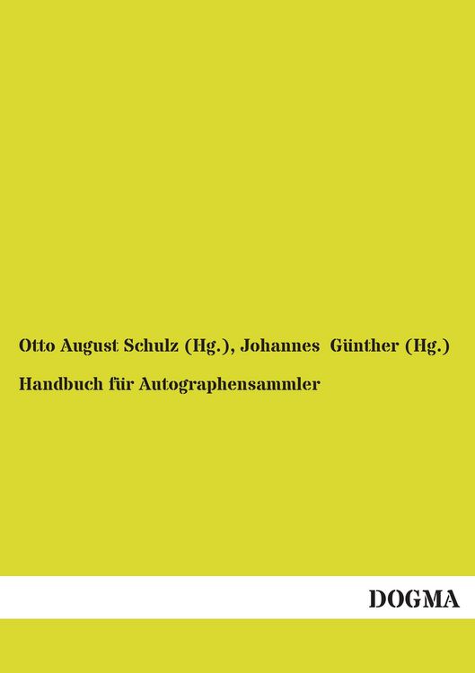 Produktbild: Handbuch f&uuml;r Autographensammler