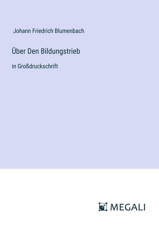 Produktbild: &Uuml;ber Den Bildungstrieb