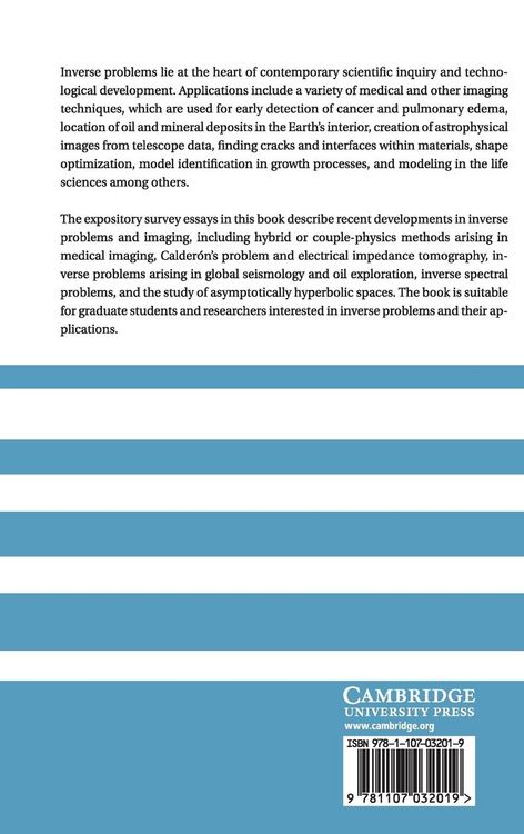 Produktbild: Inverse Problems and Applications